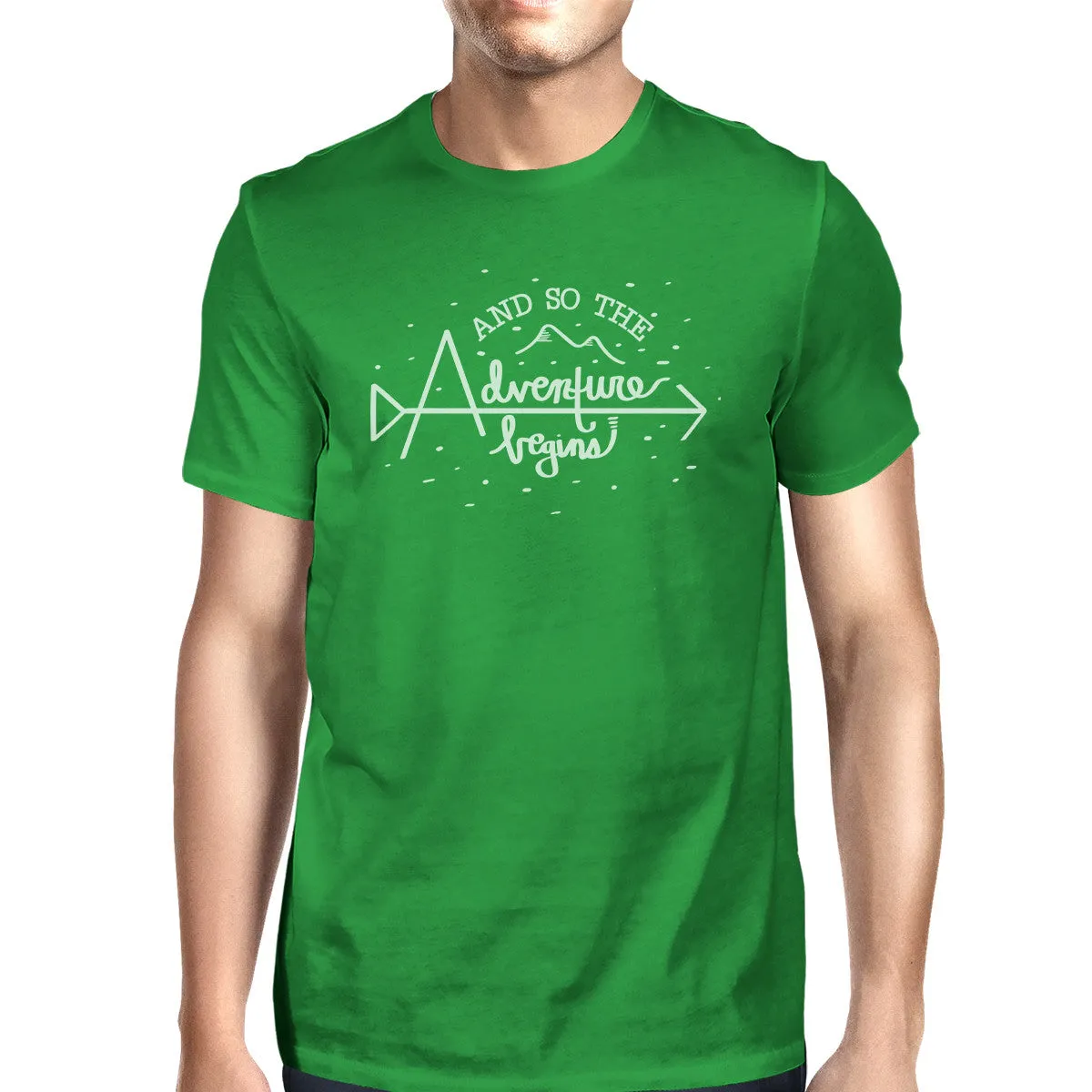 And So The Adventure Begins Mens Green Shirt