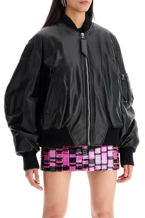 anja leather bomber jacket