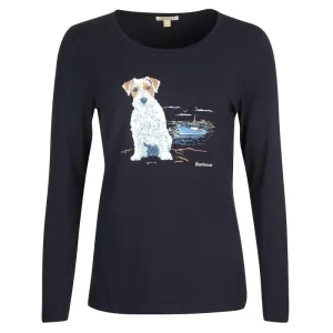 Barbour Fareham Ladies Long Sleeve T-Shirt - Navy