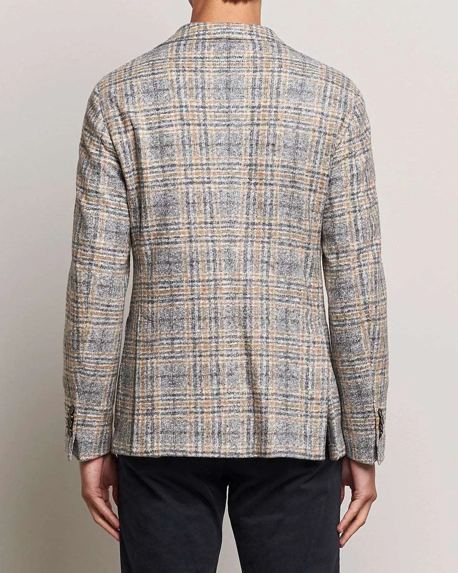 Beige Check Cotton Jersey Contemporary Fit Sport Jacket - L.B.M 1911