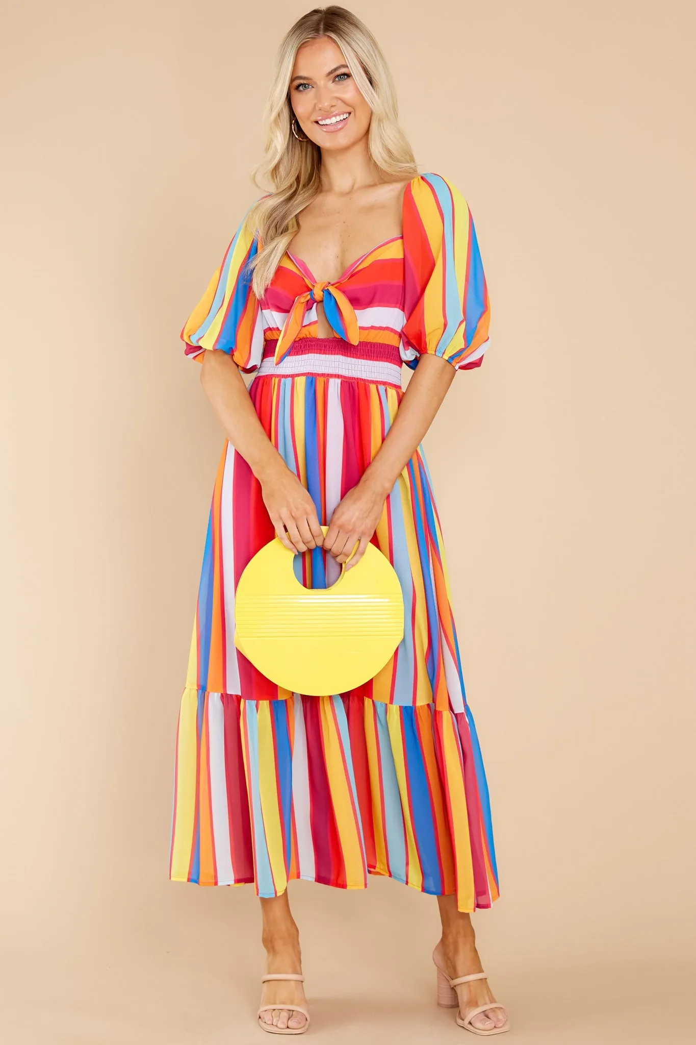 Bring Her To Life Rainbow Print Maxi Dress