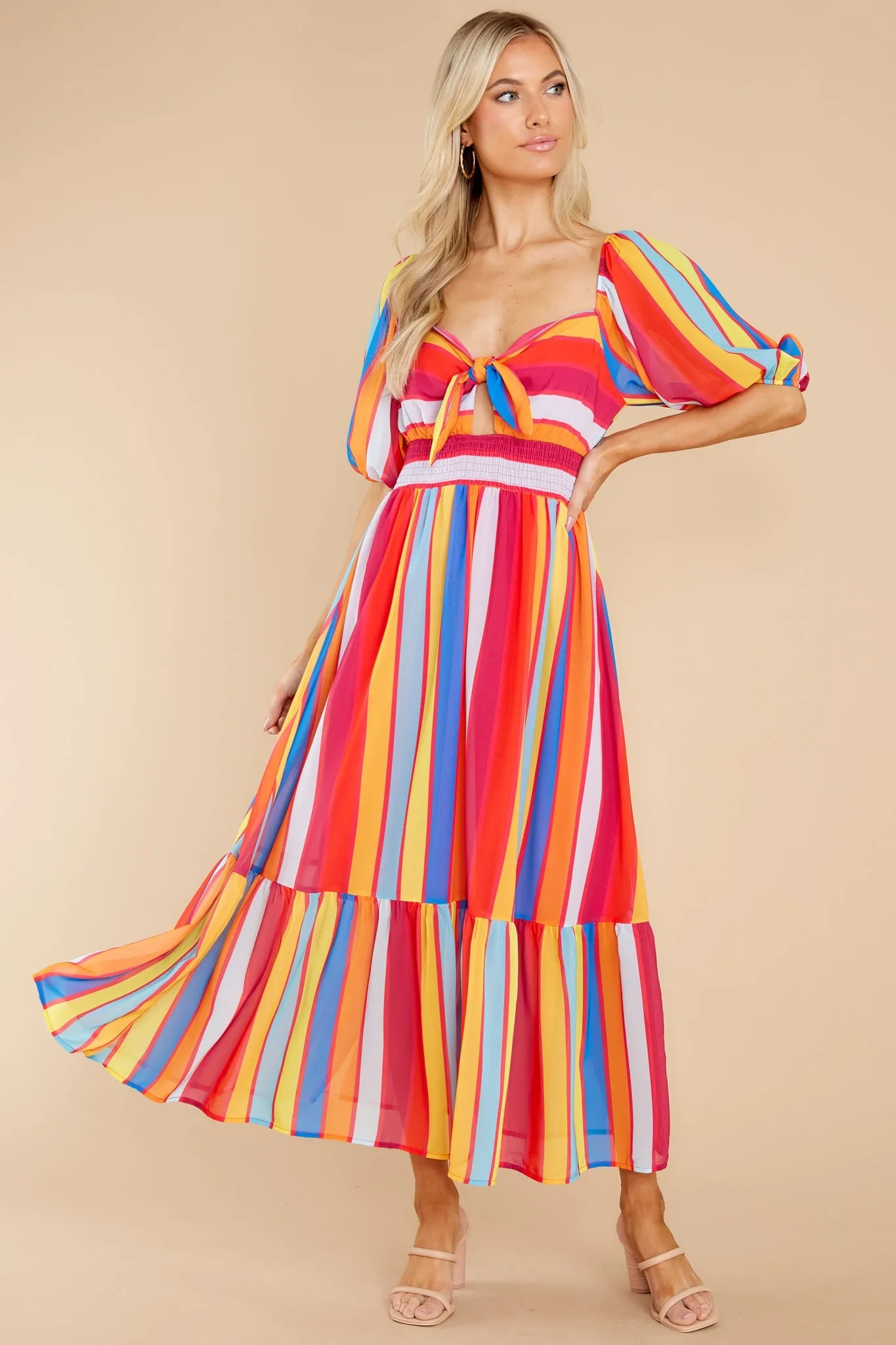 Bring Her To Life Rainbow Print Maxi Dress