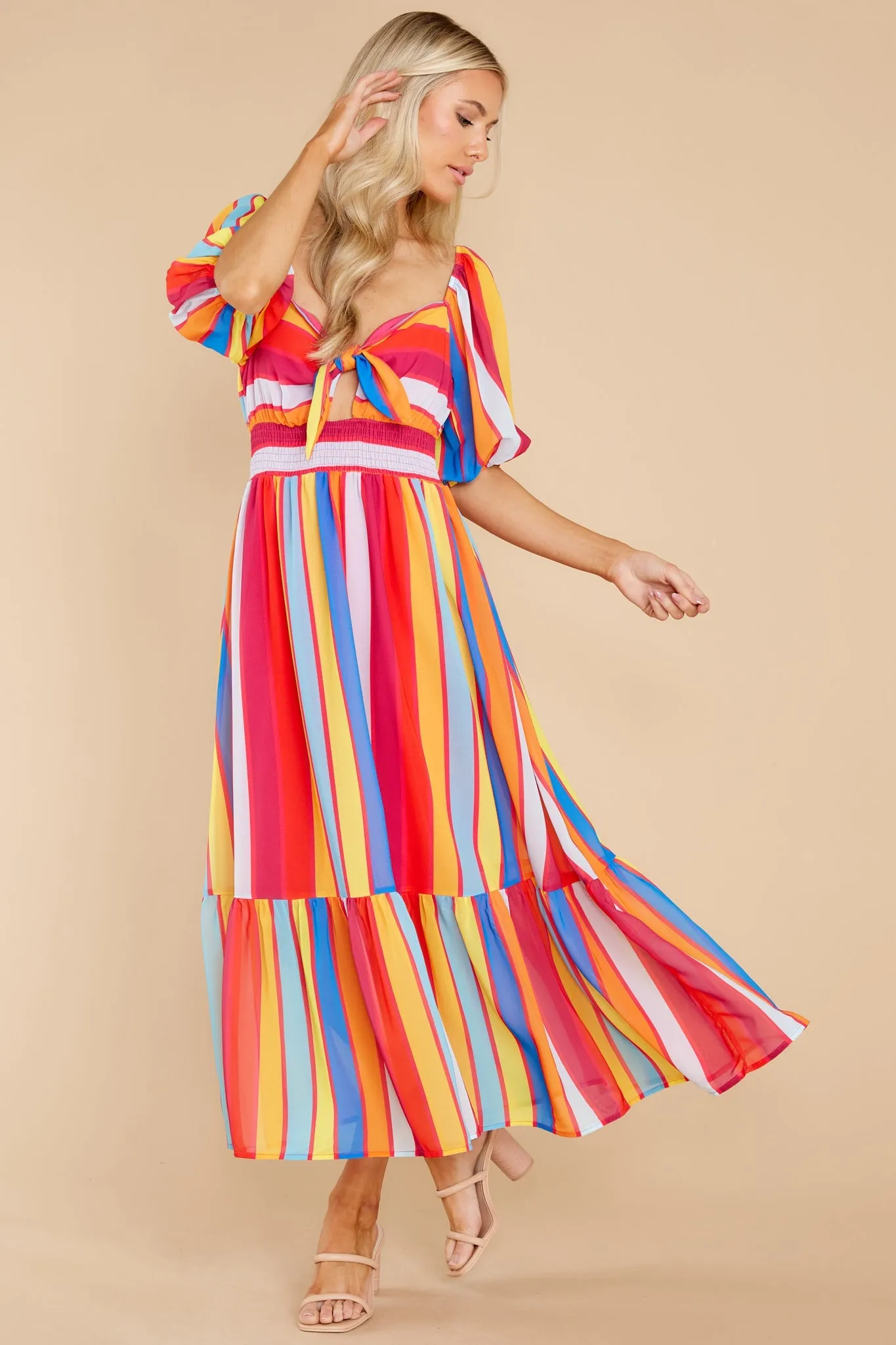 Bring Her To Life Rainbow Print Maxi Dress