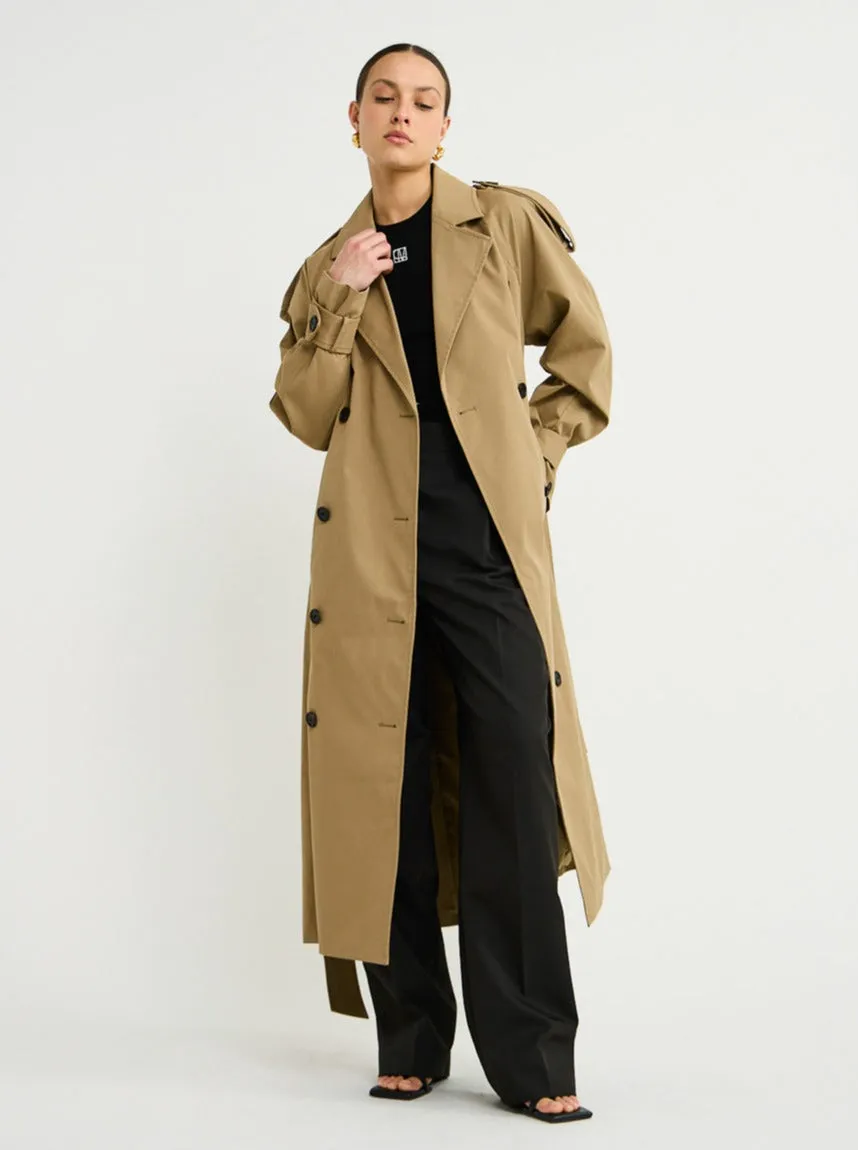 Camilla and Marc Collins Trench Coat in Camel