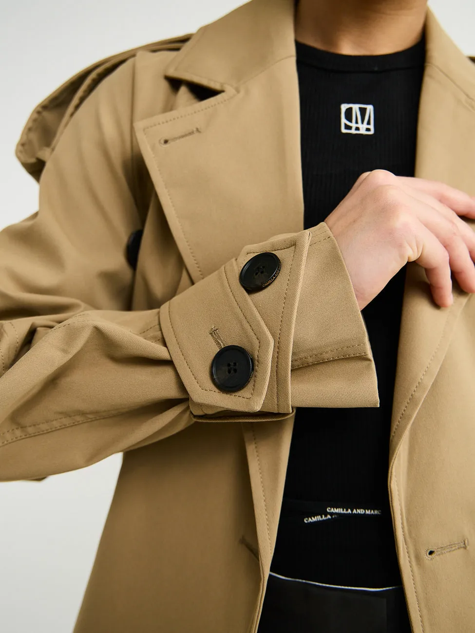 Camilla and Marc Collins Trench Coat in Camel