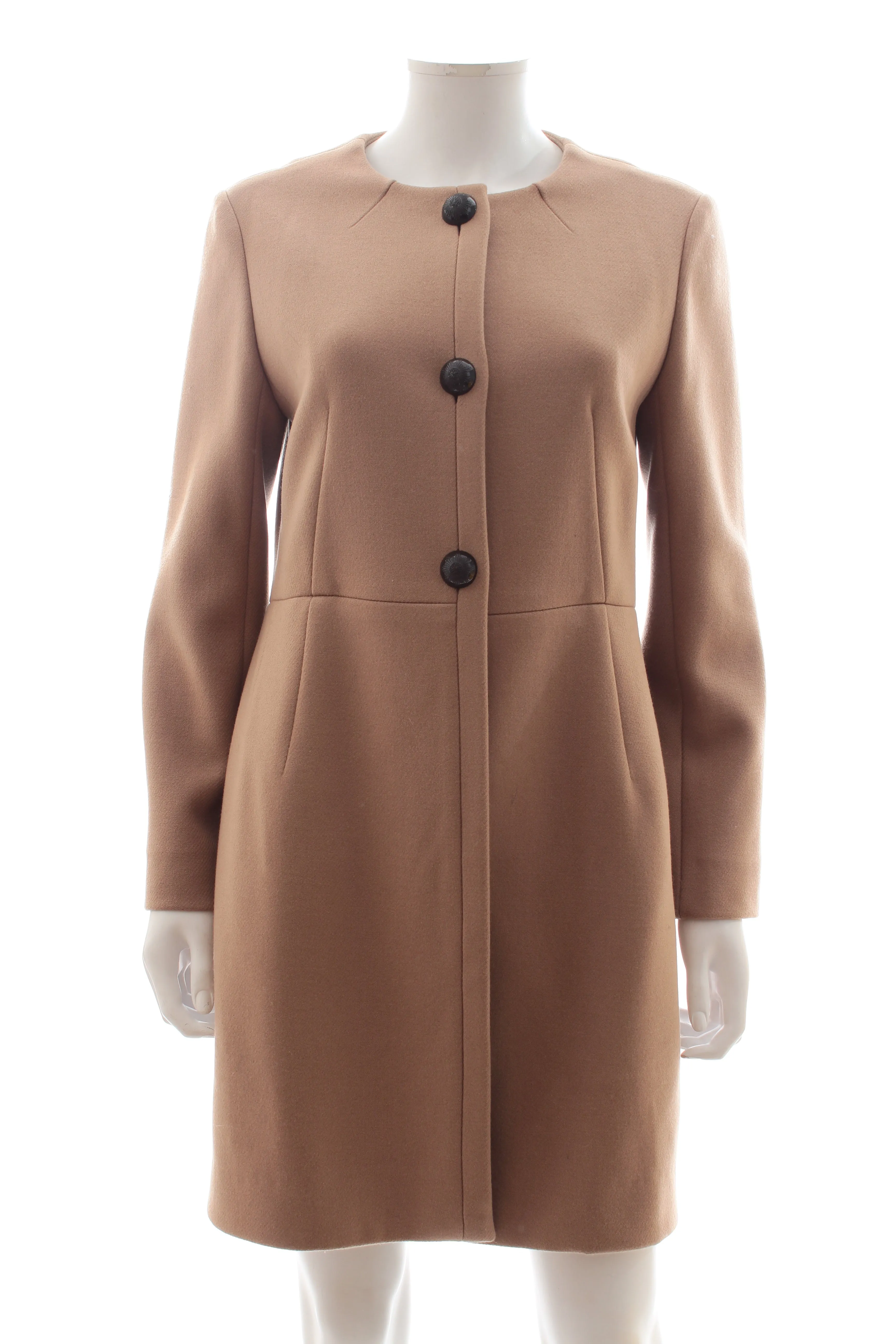 Chloé Wool Collarless Coat