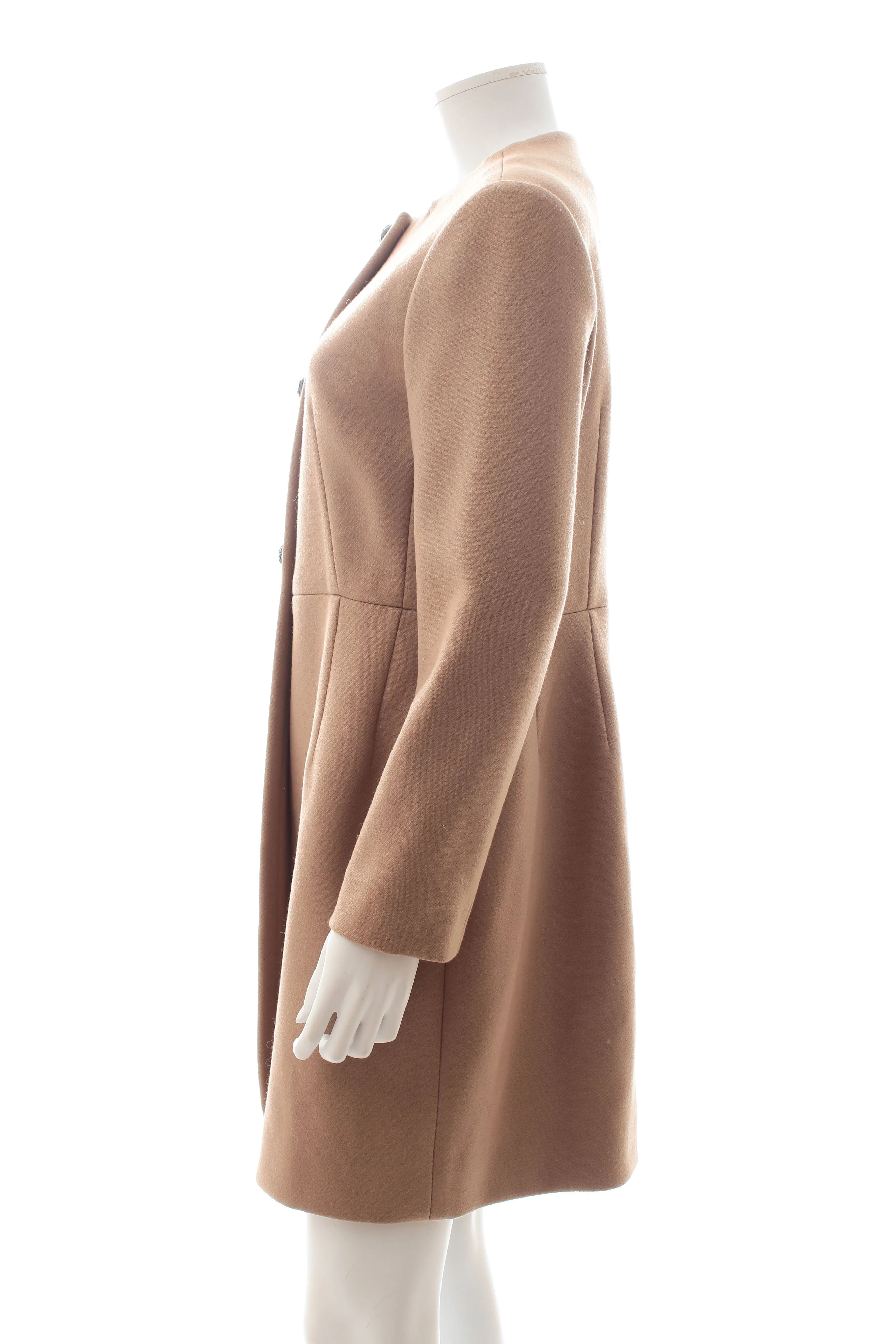 Chloé Wool Collarless Coat