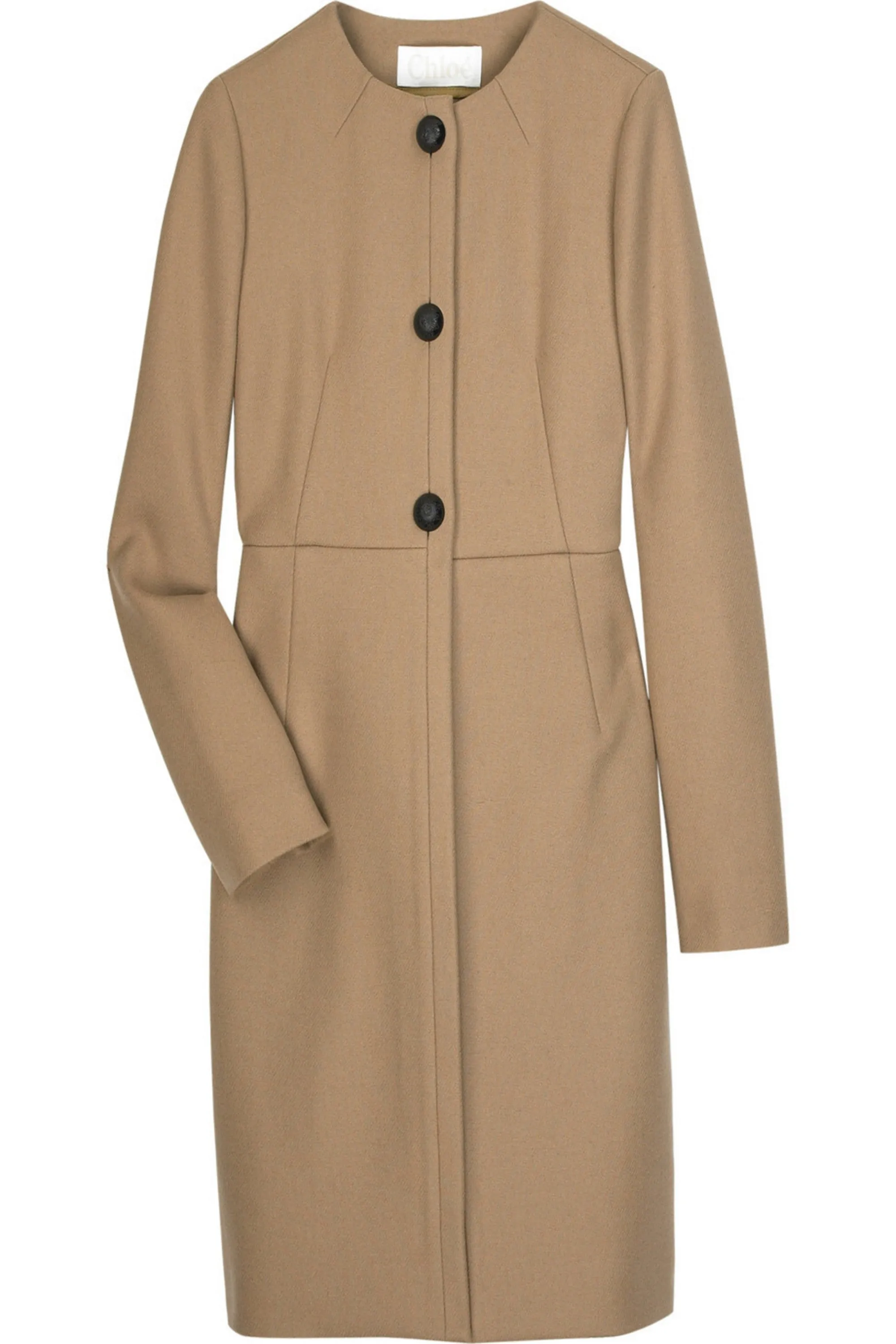 Chloé Wool Collarless Coat