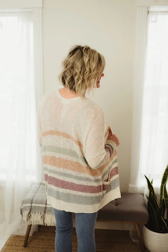 Colorful Drape Cardi