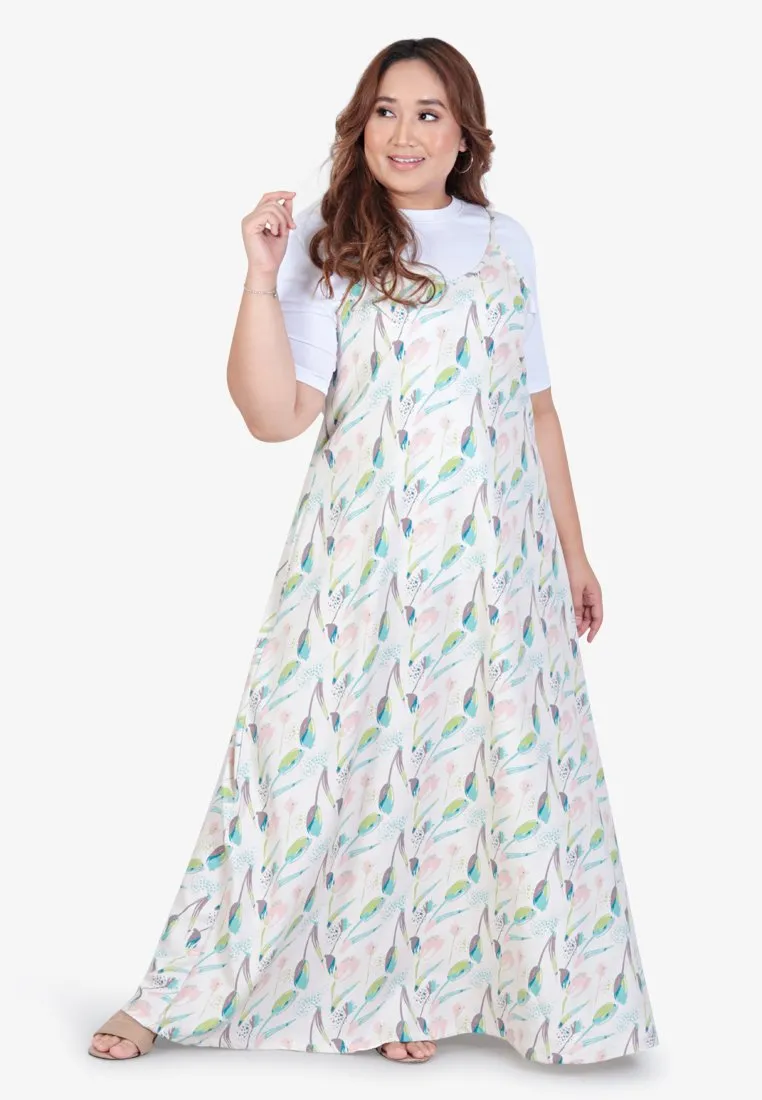 Daphne CNY Tulip Collection Long Dress - Beige