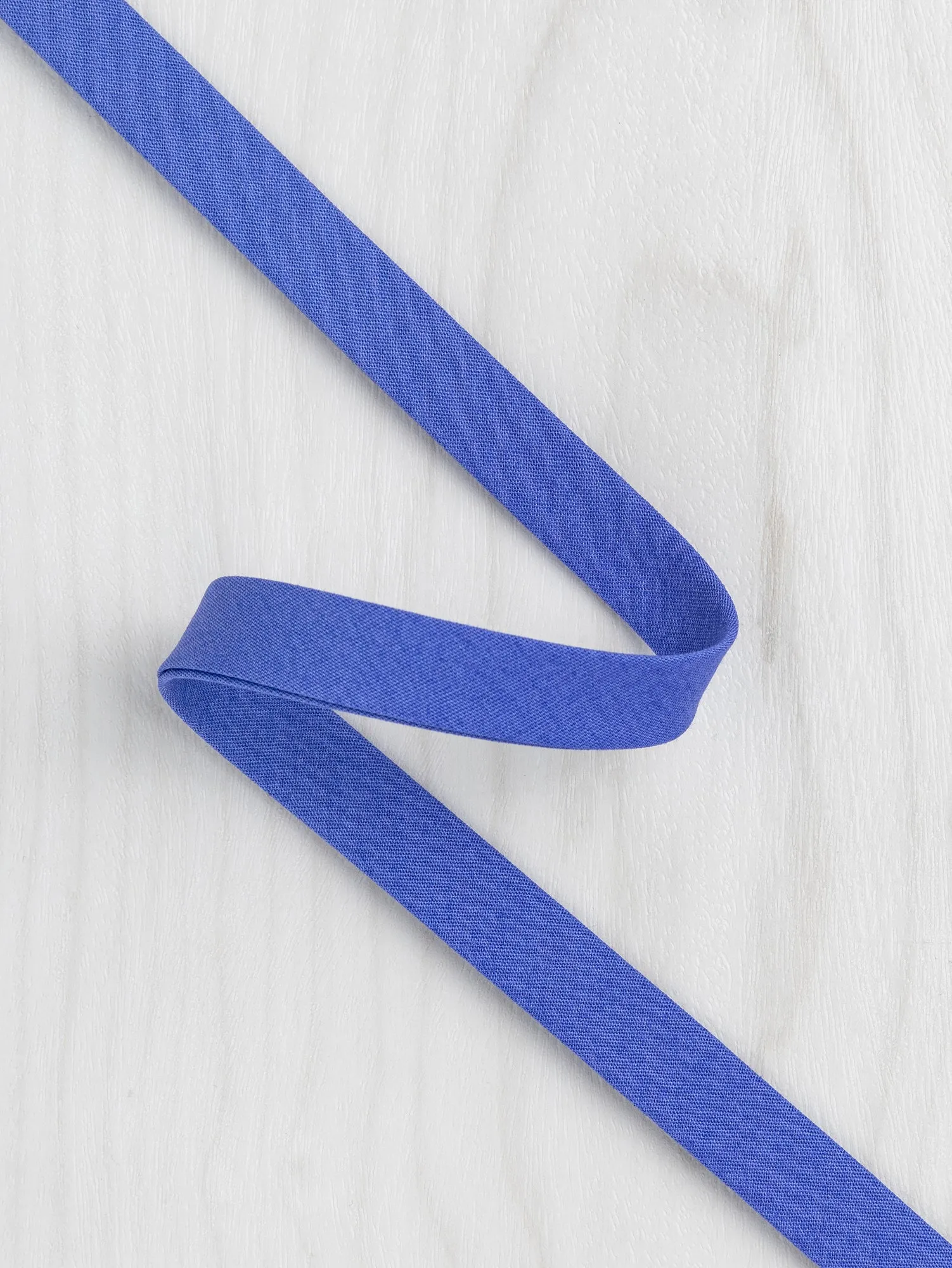 Double-Fold Cotton Poplin Bias Tape - 1/2" (13mm) wide - Cerulean Blue