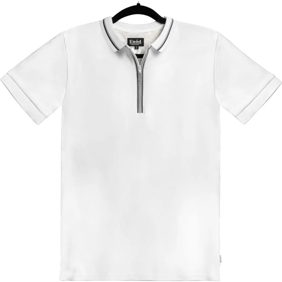 Enod Short Sleeve Zip Polo Shirt