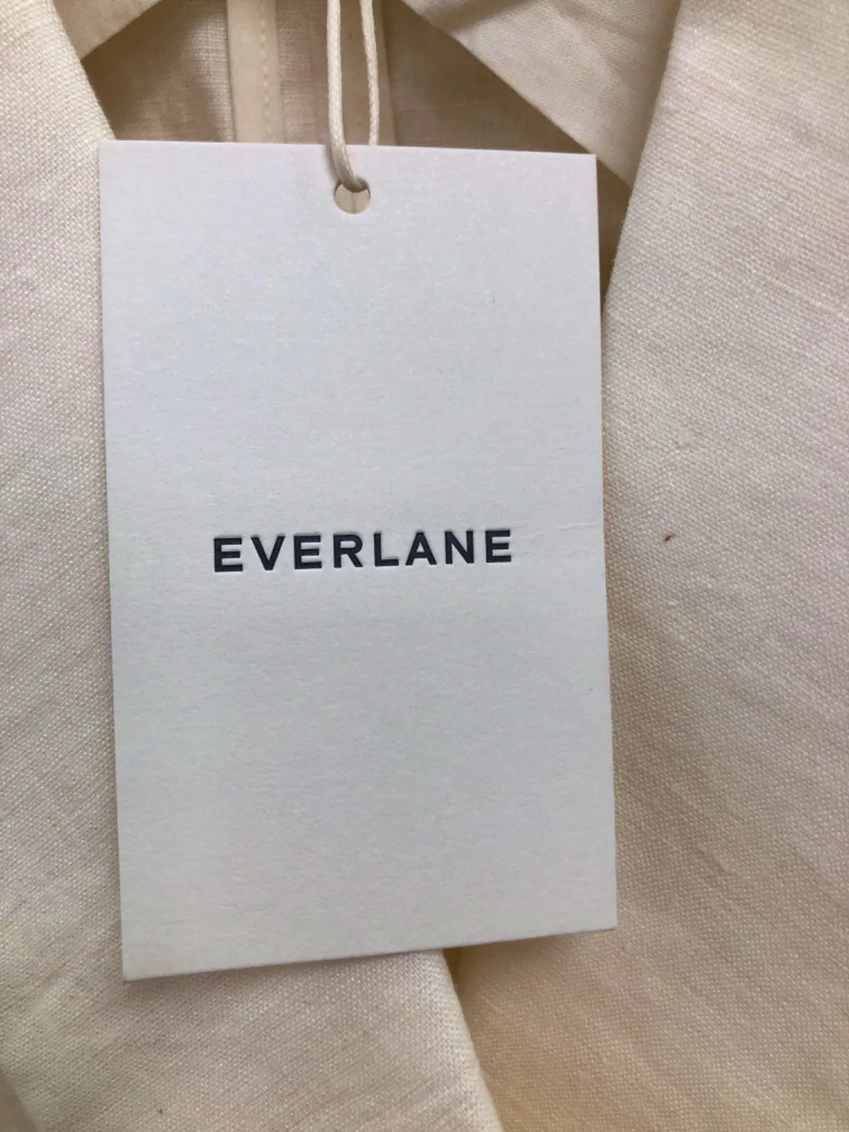 Everlane Cream Double-Breasted Linen Blazer Size 4 UK S