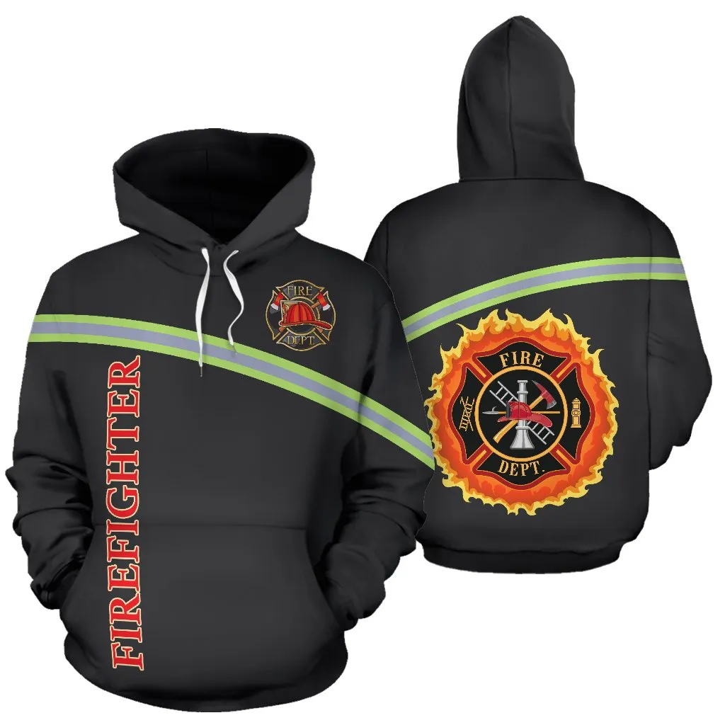 Firefighter All Over Hoodie - Curve version - BN04