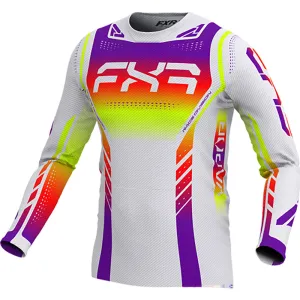 FXR Youth Vapor Air MX Offroad Jersey Guava White