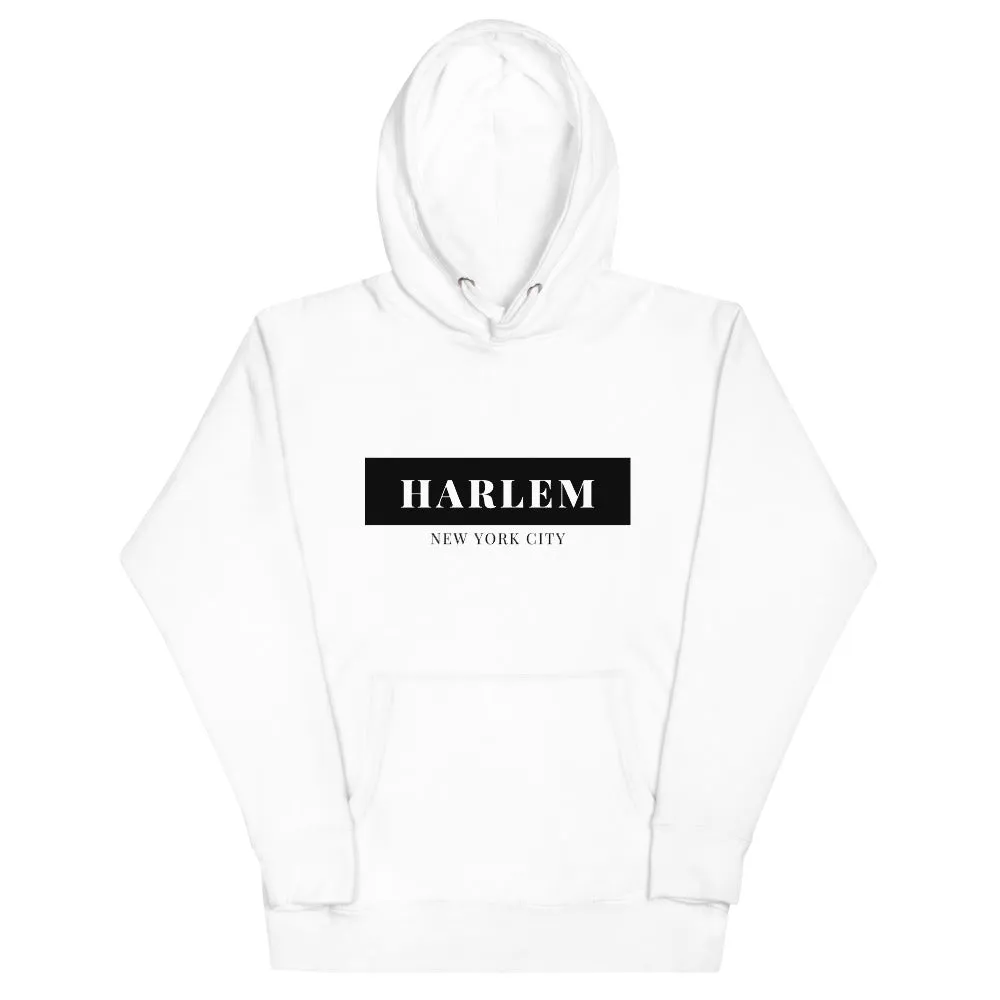 Harlem NYC Hoodie (White & Grey)