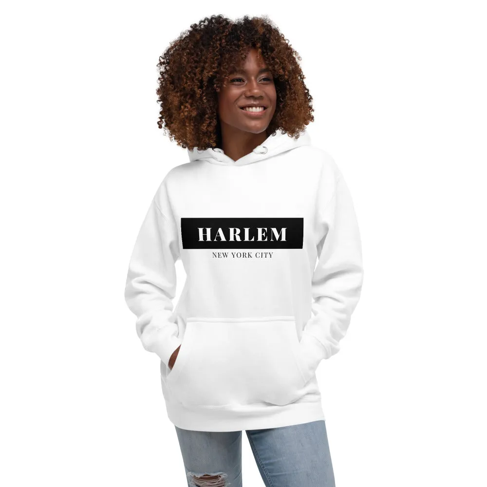 Harlem NYC Hoodie (White & Grey)