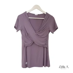 Little K Bamboo Mama PJ Purple Grey