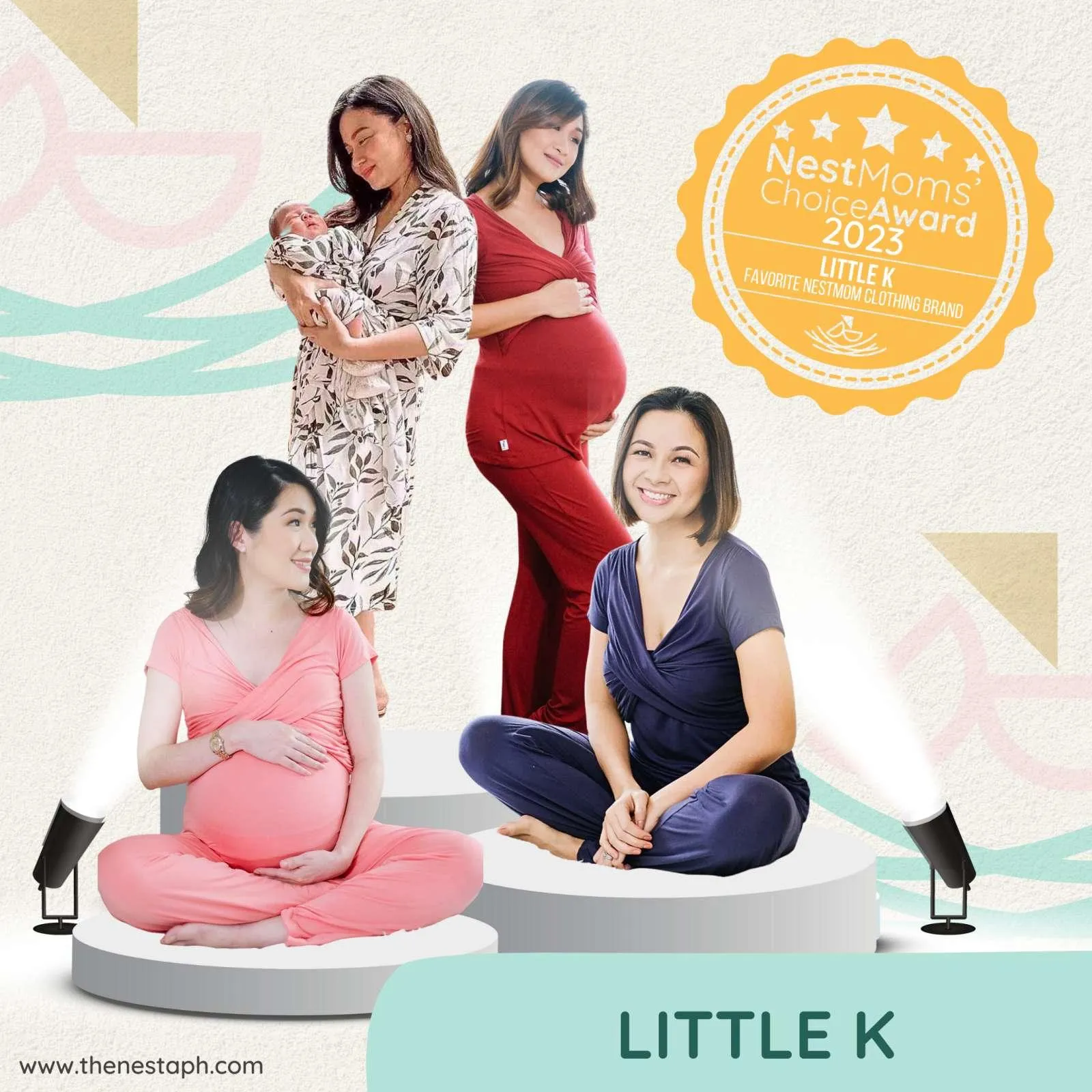 Little K Bamboo Mama PJ Purple Grey