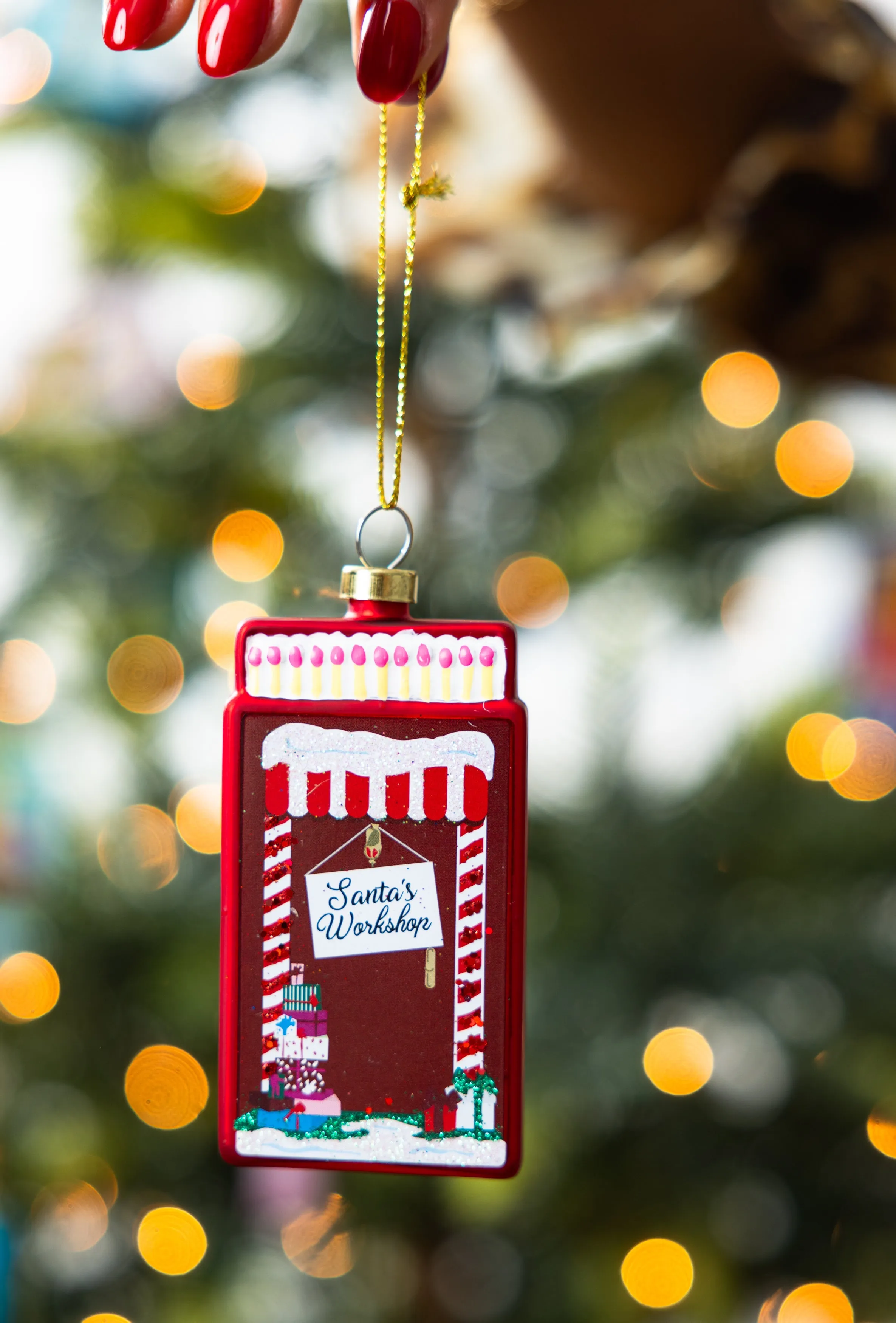 Matchbook Ornament - Santa's Workshop