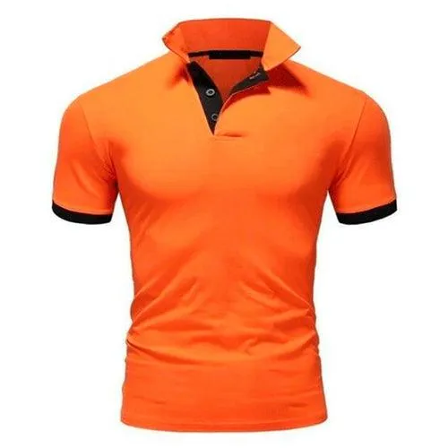 Men Summer Stritching Men's Shorts Sleeve Polo