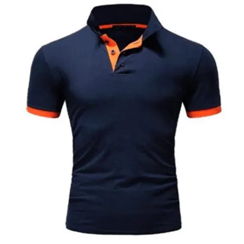 Men Summer Stritching Men's Shorts Sleeve Polo