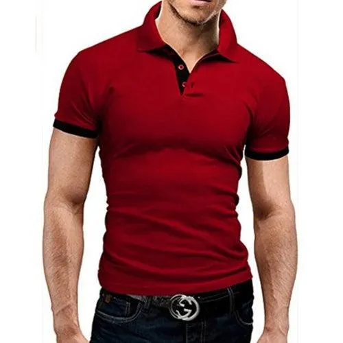 Men Summer Stritching Men's Shorts Sleeve Polo