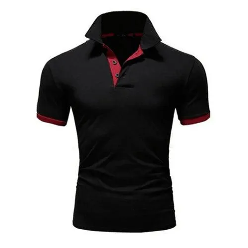 Men Summer Stritching Men's Shorts Sleeve Polo