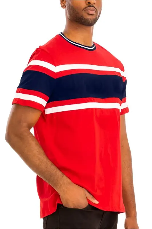 Mens Cotton T-Shirts With Three Stripes