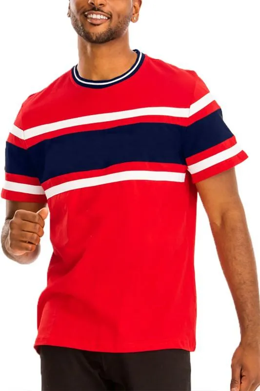 Mens Cotton T-Shirts With Three Stripes