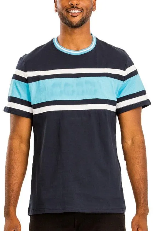 Mens Cotton T-Shirts With Three Stripes