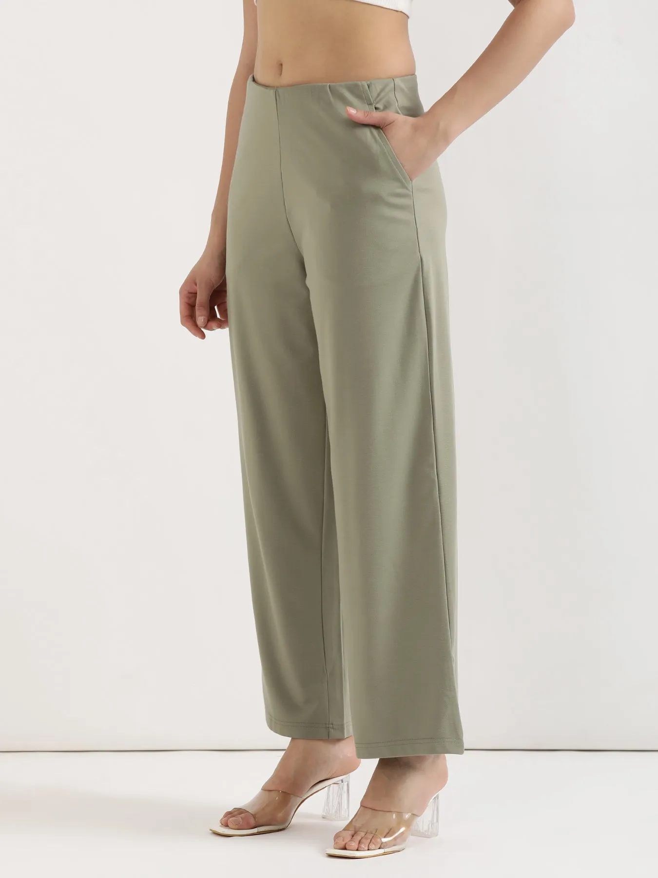 Mint Green Wide Leg Pants