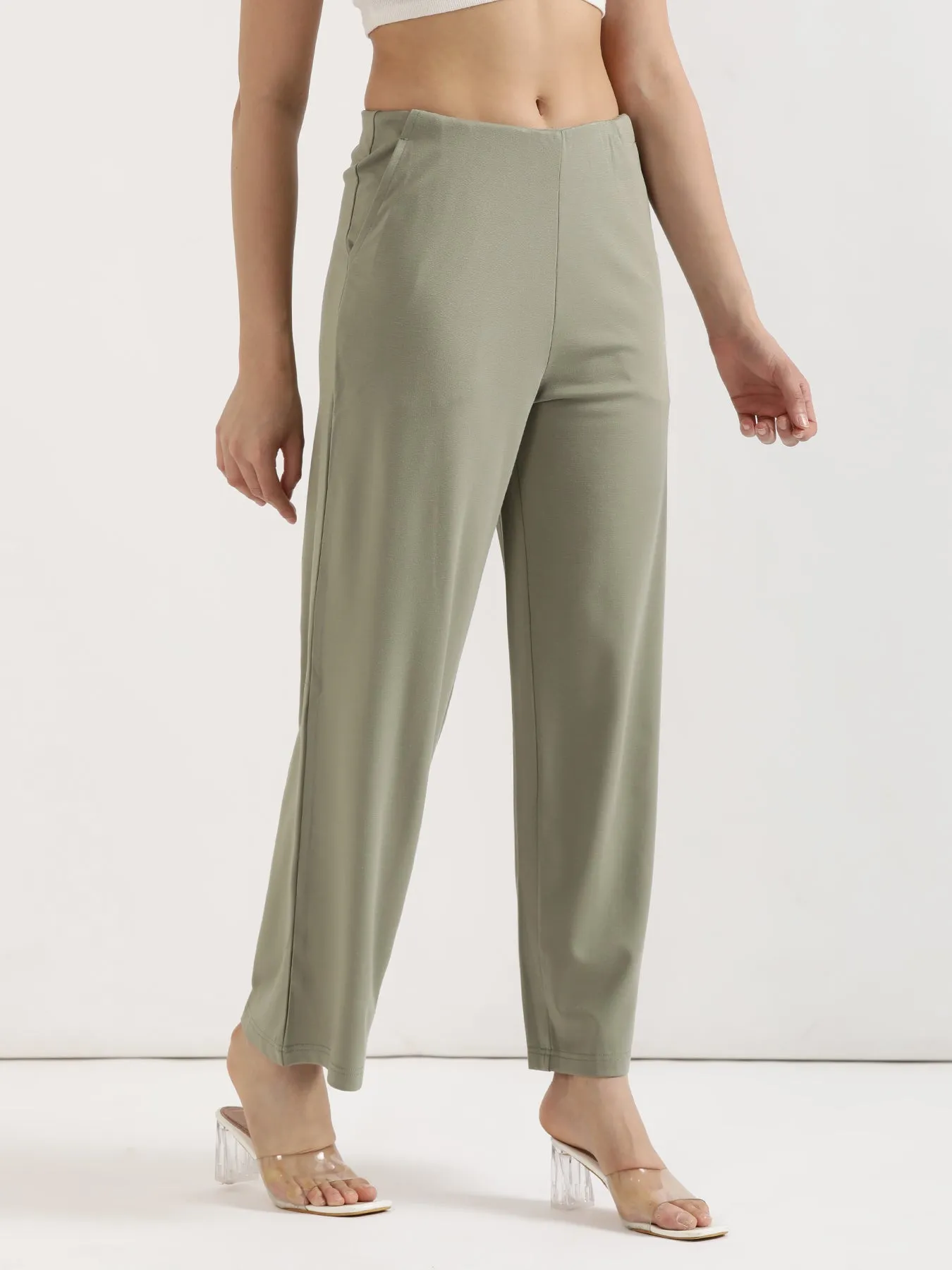 Mint Green Wide Leg Pants