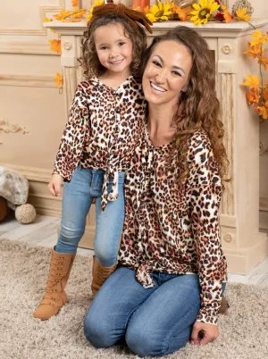 Mommy and Me Born Wild Knot Hem Top