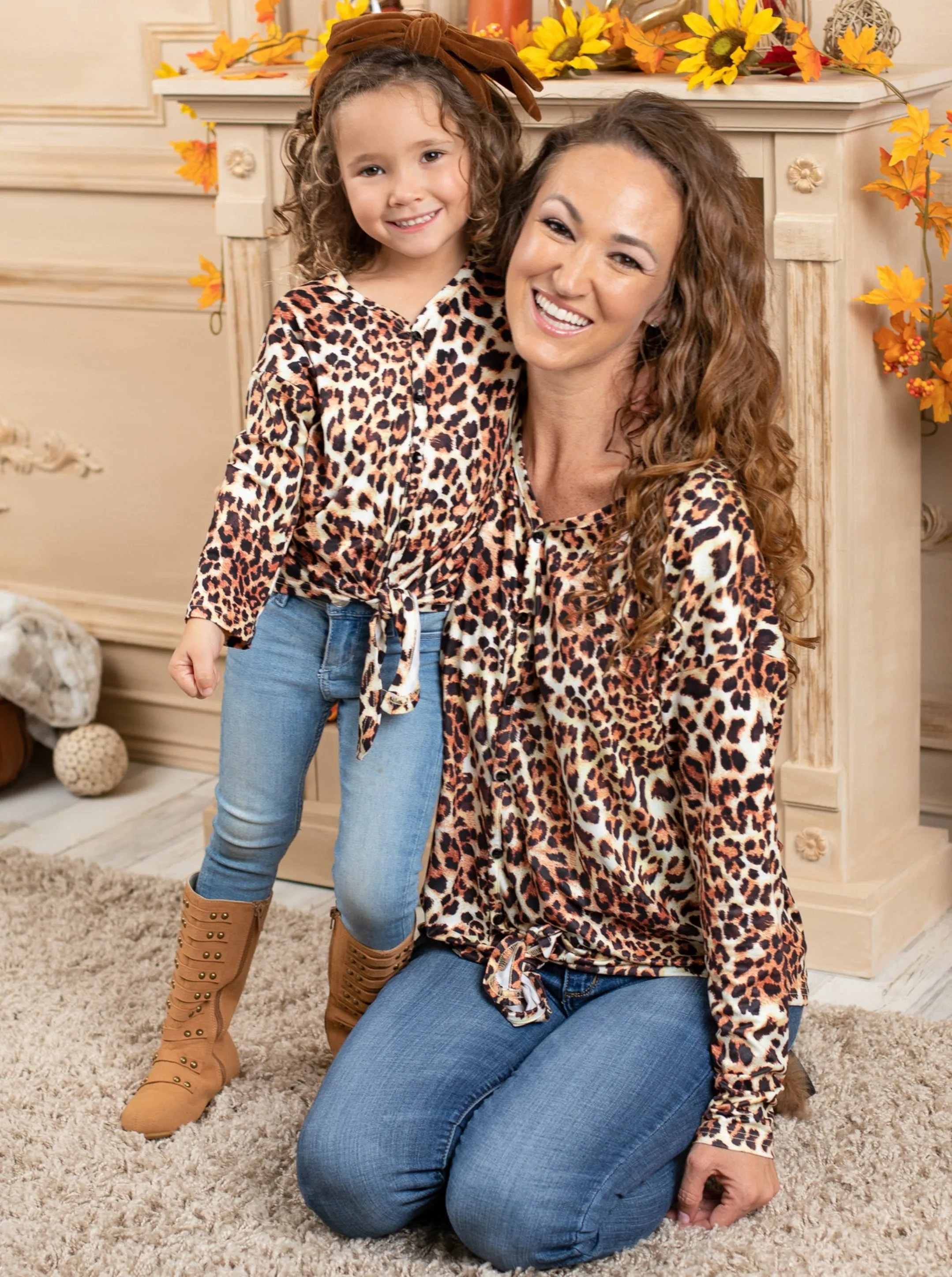 Mommy and Me Born Wild Knot Hem Top