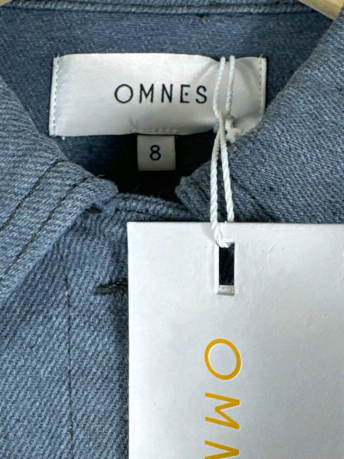 Omnes Blue Cropped Denim Jacket UK 8