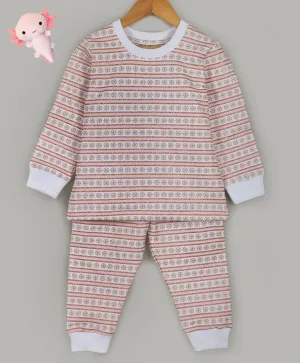 Pink snowflake Print tracksuit with glitter