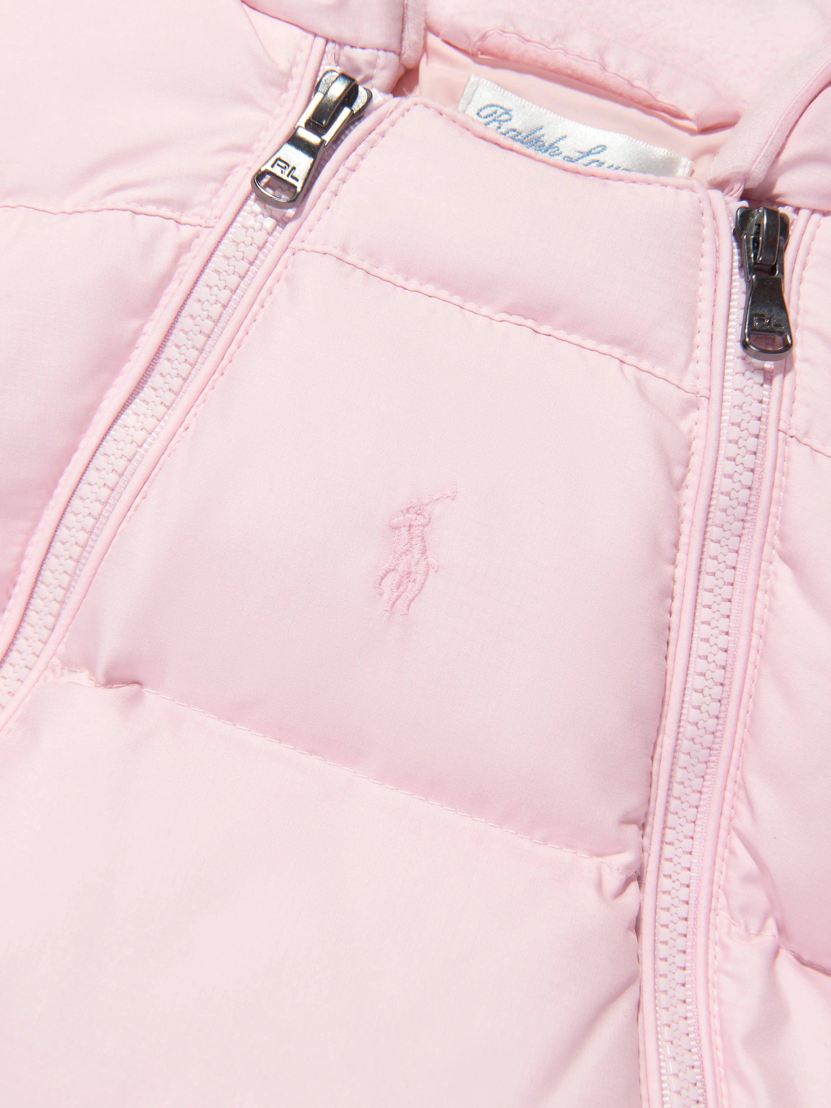 Ralph Lauren Baby Girls Padded Snowsuit in Pink