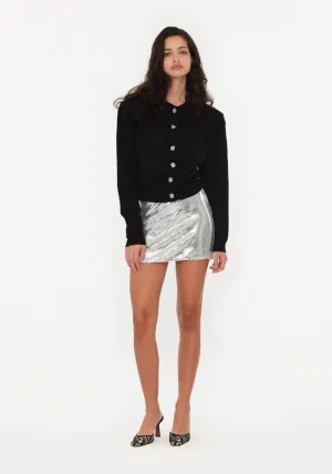 SEQUIN MINI SKIRT SILVER