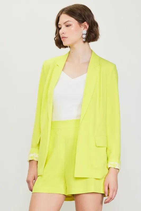 Top Notch Boyfriend Blazer in  Bright Yellow