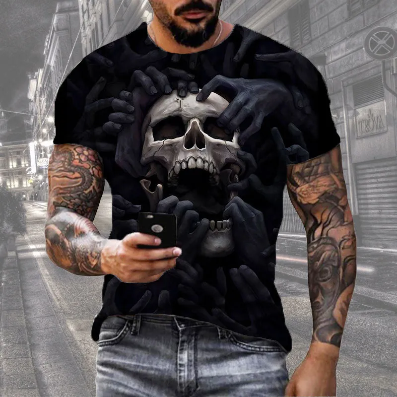 Vintage Skull 3D Print T-Shirts