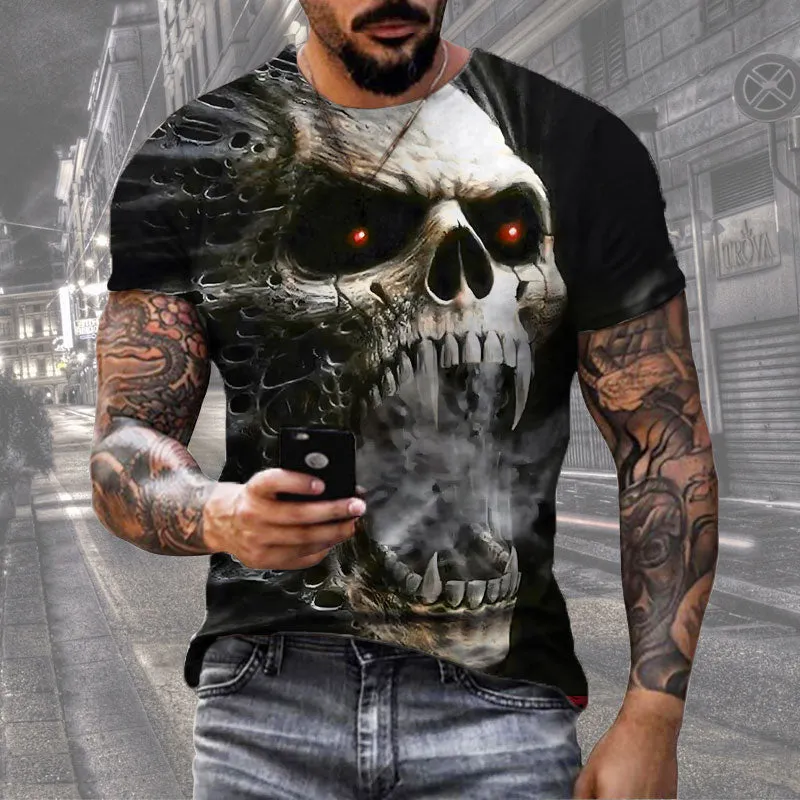 Vintage Skull 3D Print T-Shirts