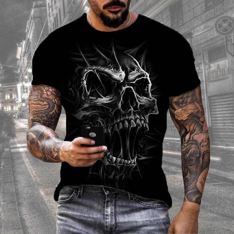 Vintage Skull 3D Print T-Shirts