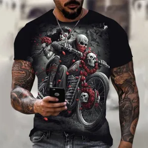 Vintage Skull 3D Print T-Shirts