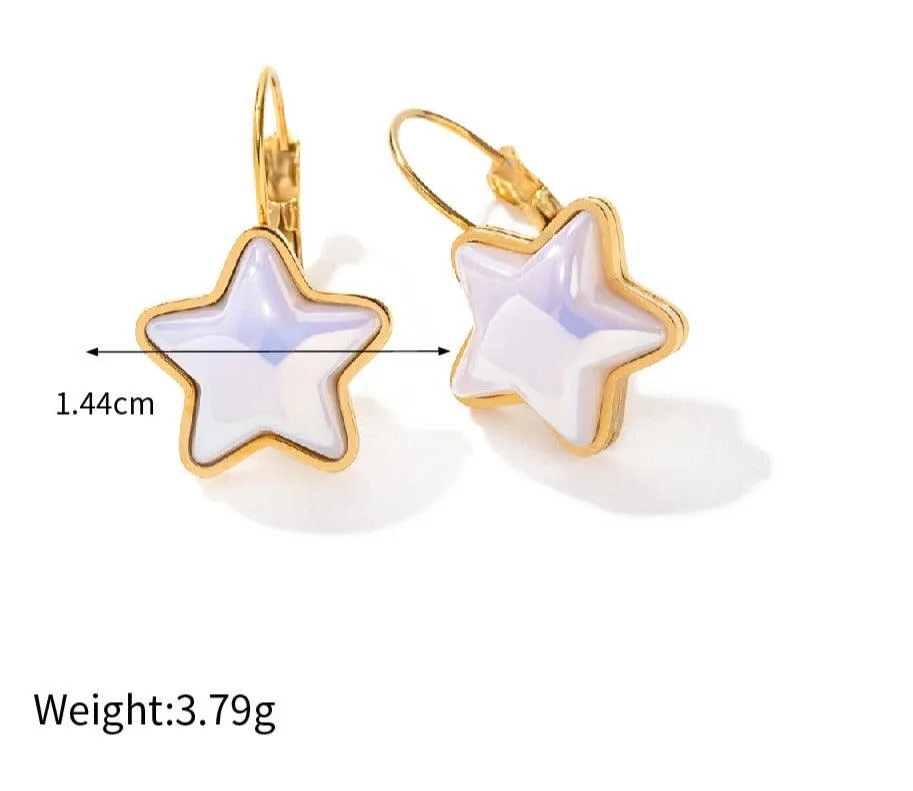 White Star Earring