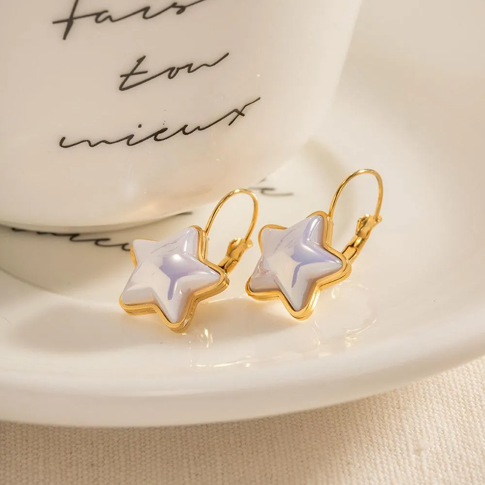 White Star Earring