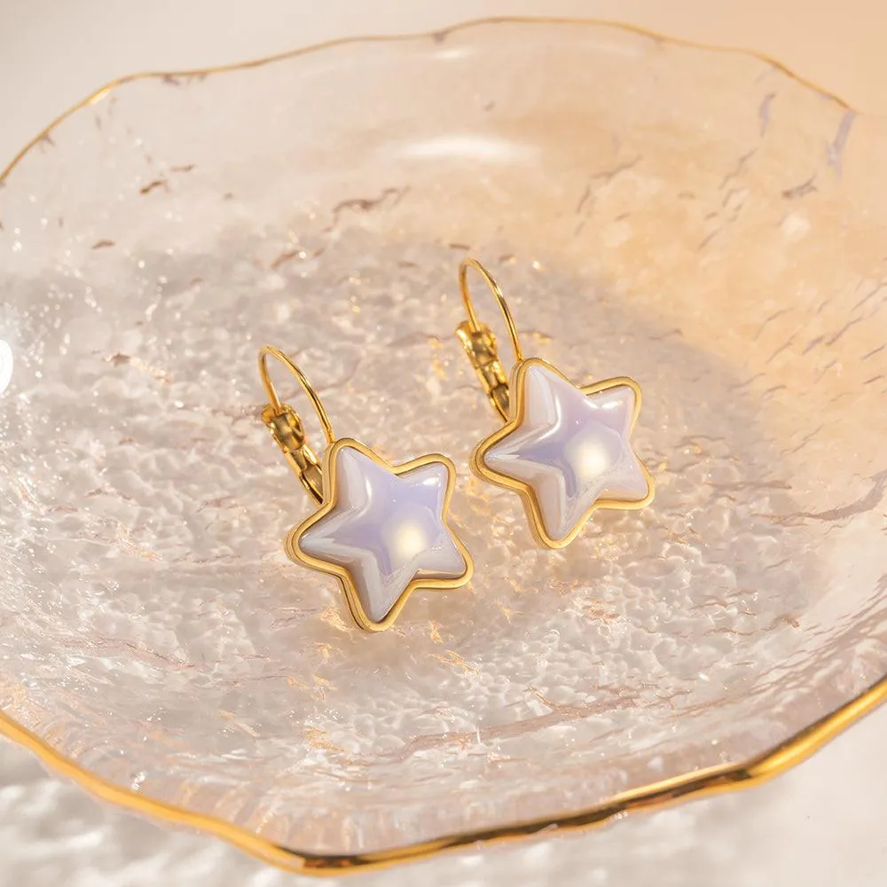 White Star Earring