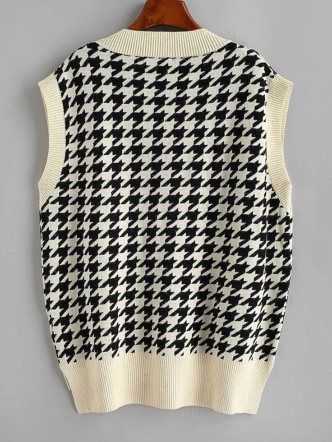 ZAFUL Women's Pullover Chevron Vest Sweater